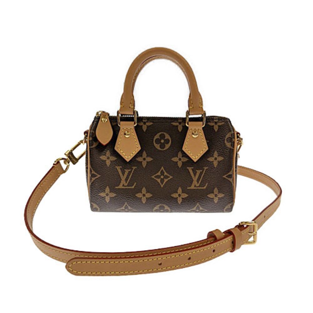 Louis Vuitton Nano Speedy Monogram Leather Brown